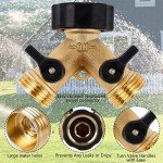 Heavy Duty Brass 2-Way Garden Hose Splitter