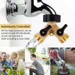 Heavy Duty Brass 2-Way Garden Hose Splitter