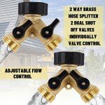 Heavy Duty Brass 2-Way Garden Hose Splitter