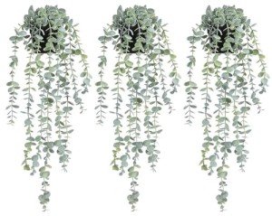 3pcs Eucalyptus Artificial Hanging Plants for Decor