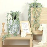 3pcs Eucalyptus Artificial Hanging Plants for Decor