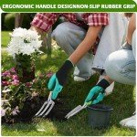 JMOO 8-Piece Lightweight Ergonomic Garden Tool Set