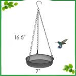 2 Pack Metal Hanging Bird Feeders for Gardens