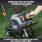 Cordless Garden Tiller with Adjustable Wheels