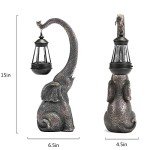 Solar Elephant Garden Statue for Home Decor