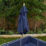 KidKraft Wooden Outdoor Ottoman & Umbrella Set