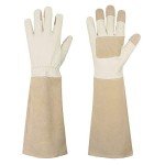 Breathable Pigskin Leather Pruning Gloves for Gardeners