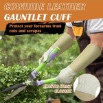 Breathable Pigskin Leather Pruning Gloves for Gardeners