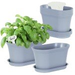 Herb Garden Planter Set with Tray - 6 Pots