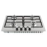 Cookology 60cm Stainless Steel 4 Burner Gas Hob