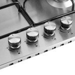 Cookology 60cm Stainless Steel 4 Burner Gas Hob
