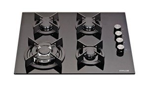 MILLAR 60cm Black Gas Glass Cooktop