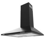 CIARRA CAB6201A 600mm Black Chimney Cooker Hood