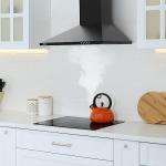 CIARRA CAB6201A 600mm Black Chimney Cooker Hood