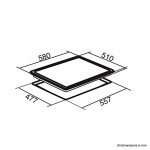 SIA GHG603BL 60cm Black 4 Burner Gas Hob
