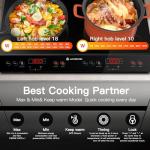 Aobosi Portable Double Induction Cooker with Timer