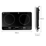 Aobosi Portable Double Induction Cooker with Timer