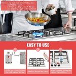 60cm Stainless Steel 4-Burner Gas Hob Cooktop