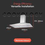 Cookology 100cm Wall-Mounted Stainless Steel Extractor Fan