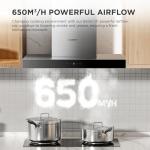 Comfee 60cm Stainless Steel Chimney Extractor Hood