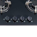 SIA GHG603BL 60cm Black 4 Burner Gas Hob