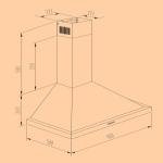 Klarstein 90cm Wall Mount Kitchen Cooker Hood