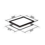 SIA 60cm Stainless Steel 4 Burner Gas Hob