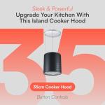 Cookology Ceiling Wire Hung Island Cooker Hood Extractor Fan