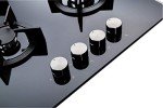 MILLAR 60cm Black Gas Glass Cooktop