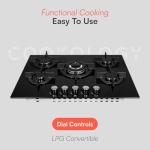 Cookology 70cm Stainless Steel Gas Hob Cooktop