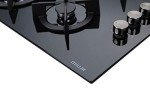 MILLAR 60cm Black Gas Glass Cooktop