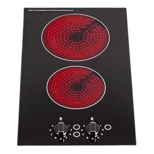SIA 30cm 2 Burner Black Ceramic Electric Hob