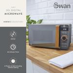 Swan Nordic LED Digital Microwave, 20L, 800W