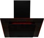 SIA 90cm Black Glass Angled Cooker Hood