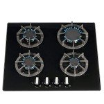 SIA R7 60cm Black 4 Burner Gas Hob