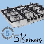 Cookology 70cm Stainless Steel Gas Hob Cooktop
