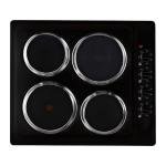 Cookology 60cm Black Electric Hotplate Cooktop
