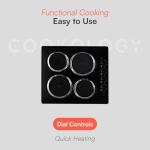 Cookology 60cm Black Electric Hotplate Cooktop