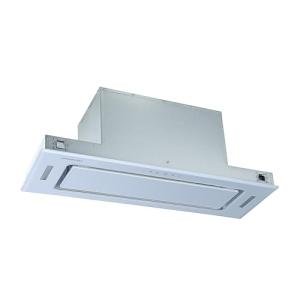 Cookology 90cm White Glass Integrated Cooker Hood