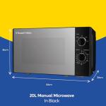 Russell Hobbs 20L 800W Solo Microwave - Black