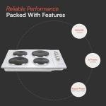 Cookology 60cm White Electric Hotplate Cooktop