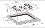 Cookology 70cm Stainless Steel Gas Hob Cooktop