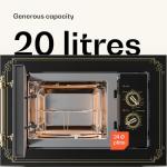 Klarstein Victoria 20 Retro Built-in Microwave Oven