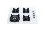 Millar 60cm White Glass Hob with 4 Burners