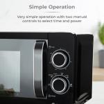 Tower 800W Manual Microwave with Mirror Door