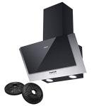 60cm CIARRA Angled Cooker Hood with Carbon Filters