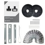 60cm CIARRA Angled Cooker Hood with Carbon Filters