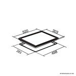 SIA 30cm Black Glass 2 Burner Gas Hob