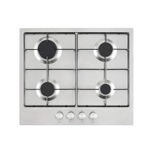 Cookology 60cm Stainless Steel 4 Burner Gas Hob