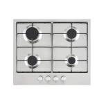 Cookology 60cm Stainless Steel 4 Burner Gas Hob